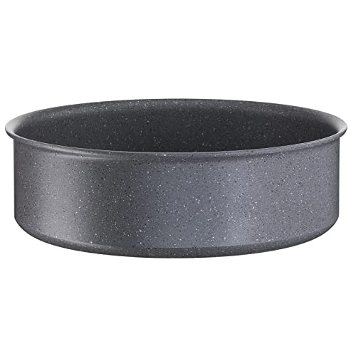 Lagostina Ingenio Mineralis Green Cooking Pot Diameter 24 cm 100% Recycled Aluminium for Gas, Oven and Induction with Cooking Indicator, Removable Handle and Stable Base