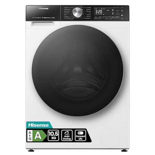 Oferta limitada: Hisense WF5S1045BW - Lavadora con Vapor, Conectividad Wifi, Carga Frontal 10 Kg Lavado, 1400 rpm, Motor Eficiente Inverter, Sistema Antibalanceo, Puerta XL, Gran Display LED, AutoDose,PureJet, Blanco de 514.25 EUR a 514.25 EUR (ahorro 0%)