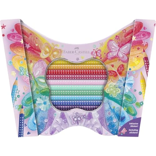 Offerta a tempo: FABER-CASTELL - Set regalo Farfalla Sparkle, 20 matite colorate - 20% da 25.99 € a 20.80 €