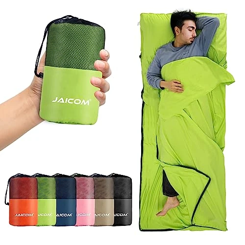 Offerta a tempo: JAICOM Sacco Lenzuolo Sacco a Pelo, Ultraleggero e Compatto, 220x90cm - 17% da 24.95 € a 20.65 €