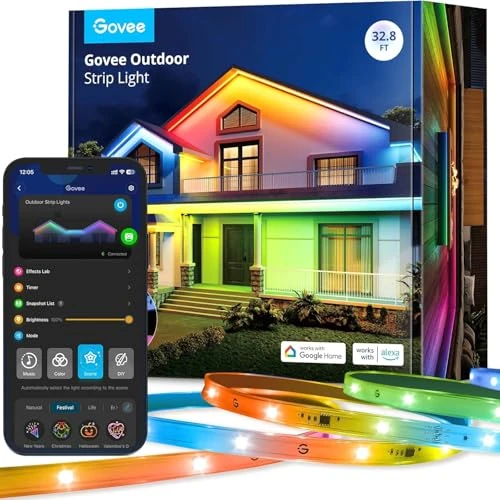 Offerta a tempo: Govee Striscia LED da 10 m per esterni, RGBIC IP65 - 0.00% da 69.99 € a 69.99 €