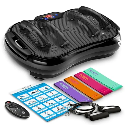 Offre limitee: Plateforme Vibrante Ultra Slim Plus Bluefin Fitness | Appareil Fitness à Vibrations pour l'entraînement de Tout Le Corps | Plaque vibrante au Design Compact avec Bandes de résistance de 189.99 EUR a 170.99 EUR (economie 10%)