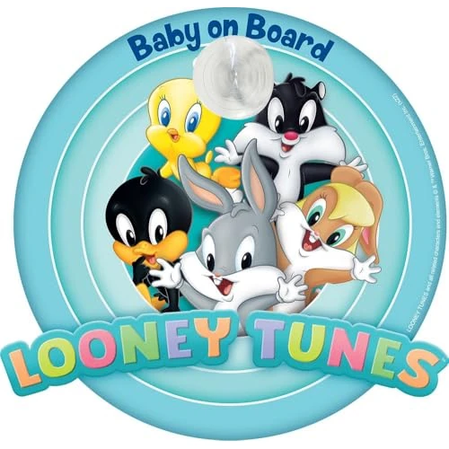 Offre limitée : Tataway Panneau de sécurité automobile « Child on board », « Baby on board », orné de motifs Warner Bros de Looney Tunes et d'une ventouse de 2.76 € à 2.76 € (0.00% de remise)