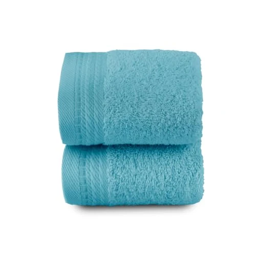 Top Towel – Premium – Große Badetücher – Badezimmerhandtücher – 2 Gesichts- oder Bidethandtücher – 30 x 50 cm – 100 % Baumwolle – 600 Gramm - Aquamar