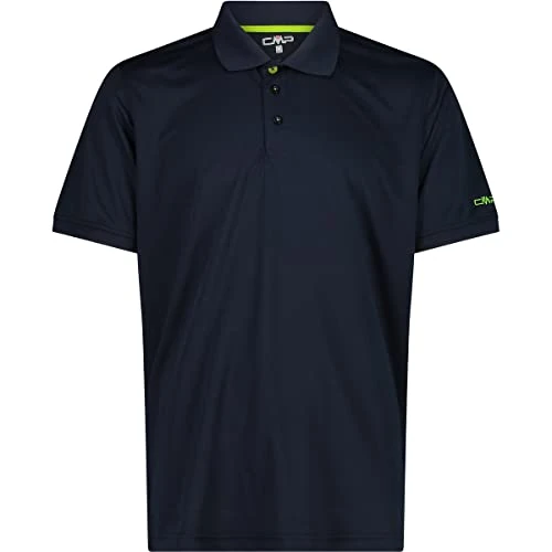 CMP Color Solidny Koszulka Polo Mężczyźni, Niebieski (B.azul/Limegreen), 58