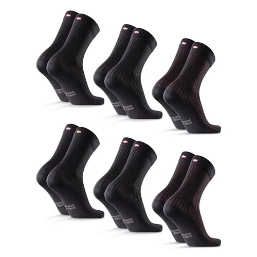 Oferta limitada: DANISH ENDURANCE Calcetines Algodón Orgánico, 6 Pack MC (2xNegro/Negro, 2xNegro/Bordeaux, 2xNegro/Gris) 43-47 de 39.95 € a 19.95 € (ahorro 50%)