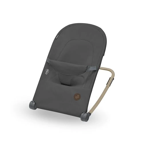 Maxi-Cosi Loa Baby Rocker, Ultra-Compact Fold, Lightweight Bouncer, Two Recline Positions, Portable Rocker with 100% Recycled Fabrics, 0 - Approx. 2 Years, 0-12 kg, Beyond Graphite