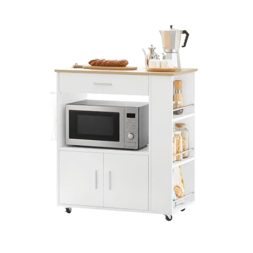 Offerta a tempo: SoBuy Mobile Cucina Salvaspazio con ruote frenate & piano, 82x88x46 cm - 0.00% da 119.95 € a 119.95 €