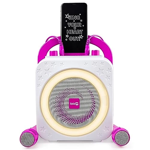 Offre limitée : Machine de karaoké Bluetooth rechargeable RockJam 10 watts avec deux microphones, anneau lumineux et effets vocaux de 18.30 € à 18.30 € (0.00% de remise)