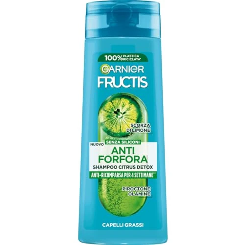 Offerta a tempo: Garnier Fructis Shampoo Antiforfora, Per Capelli Grassi, Azione Purificante, Con Piroctone Olamina, Citrus Detox, 250 ml - 33% da 2.99 € a 1.99 €