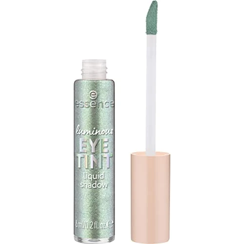 essence luminous EYE TINT liquid shadow, oogschaduw, nr. 06, groen, langdurig, stralend, glinsterend, veganistisch, zonder microplasticdeeltjes, nanodeeltjes vrij, zonder parfum, per stuk verpakt (6