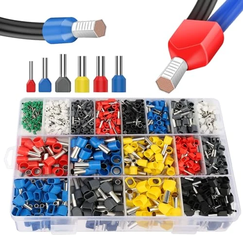Limited-time offer: Lytool 0.3-16mm² Twin Ferrules, 1200Pcs Dual Ferrule Crimping Tool Kit from 12.99 £ to 12.99 £ (save 0.00%)