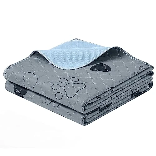 Offerta a tempo: Feandrea Tappeti Lavabili per Cani, Tappeti Assorbenti Riutilizzabili, Set di 2, 183 x 183 cm, Taglia XXXL, a Prova di Perdite, Lavabili, Antiscivolo, Alta Assorbenza, Grigio PTD072G01 - 39% da 65.99 € a 40.36 €