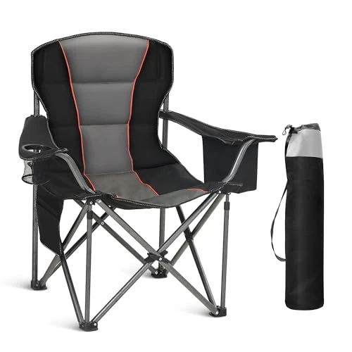 Zeitlich begrenztes Angebot: HIGH POINT SPORTS Campingstuhl Faltbar 200kg, Klappstuhl, Angelstuhl XXL von 65.99 € auf 59.49 € (10% Rabatt)