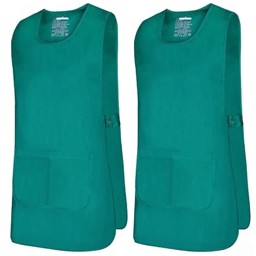 Offerta a tempo: MISEMIYA - Confezione 2 unità - Grembiule di Pulizia Uniforme da Lavoro CLINICO Medico Pulizia Veterinario Sanitario OSPITALITÀ - RIF.868 - Medium, Verde - 0.00% da 25.95 € a 25.95 €