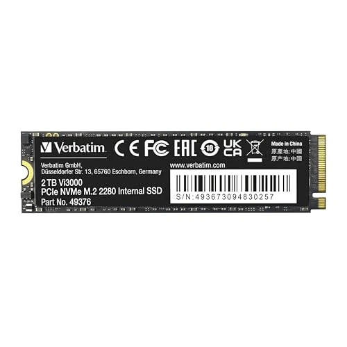 Offerta a tempo: Verbatim Vi3000 - SSD - High Endurance - 2 TB - intern - M.2 2280 - PCIe 3.0 x4 (NVMe) - 0.00% da 295.81 € a 295.81 €