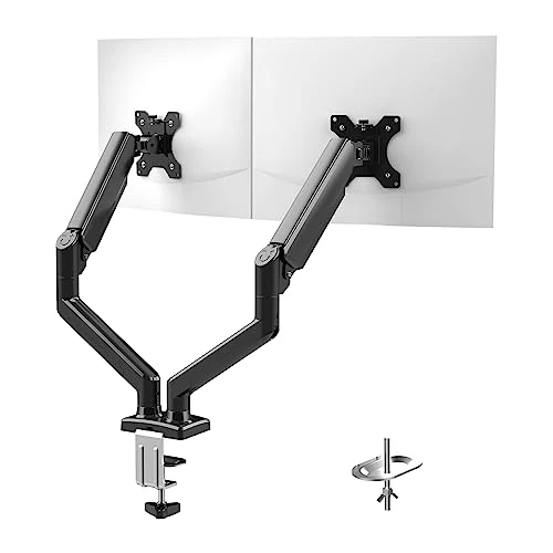 Beperkte aanbieding: GRIFEMA GB2003-2 Dual Monitor Arm Desk Mount voor 13 "tot 32" scherm, gasveer dubbele monitorstandaard, gewicht 4-18 kg, in hoogte verstelbaar VESA 75 & 100 mm van 52.51 EUR naar 37.88 EUR (besparing 28%)