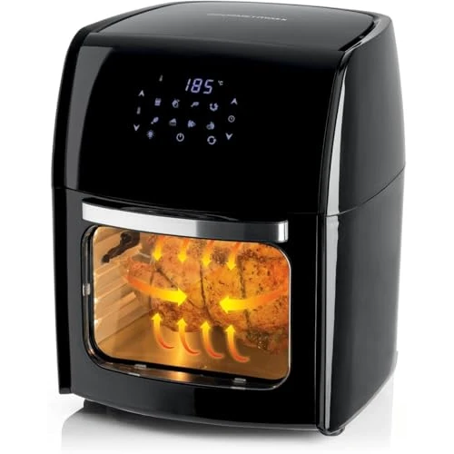 GOURMETmaxx Digital XL 12 Litre Hot Air Fryer | Particularly Low Fat and Gentle Preparation | Timer Function for Precise Cooking and Automatic Shut-Off 9 Programs