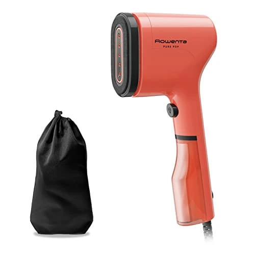 Tijdelijke aanbieding: Rowenta Pure Pop DR2022 stoomborstel, 1300 W, stoomcapaciteit tot 20 g/min, maakt glad en reinigt, verwijdert pluisjes en haren, omkeerbare borstelkoppen, reisdesign, koraalrood van 52.00 EUR naar 52.00 EUR (korting 0%)