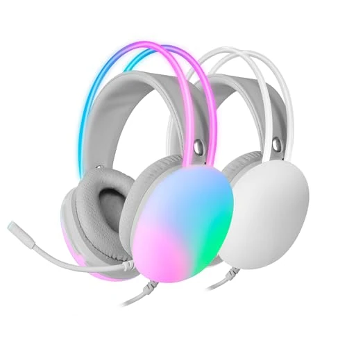 Oferta ograniczona: Mars Gaming MH-GLOW Biały, 360° Full Chroma RGB Flow Słuchawki, Mikrofon Redukcją Szumów, Ultra Lekka Konstrukcja, Mempory-Foam Earpads, Uniwersalna Kompatybilność z 135.19 PLN na 135.19 PLN (zniżka 0%)