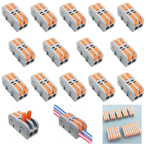 Limited-time offer: CESFONJER Compact Wire Connectors, Wire Connectors, SPL-2M Cable Connector Terminal Blocks, Free Combination Spring Connector (14 Pcs) from $7.69 to $7.69 (save 0.00%)