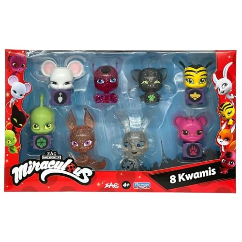 Offerta a tempo: BANDAI - Miraculous - Confezione di 8 Kwami – Collezione di Mini-figure - Set con 8 Kwami - Piccole Figurine Carine Ladybug - Giocattolo per Bambini da 4 Anni in su - P50532 — 31% da 29,99 € a 20,66 €