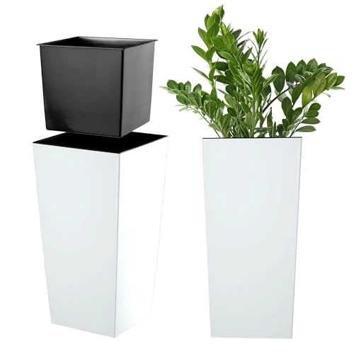 Oferta limitada: KADAX Macetero Alto de Diseño Moderno para Plantas de Interior y Exterior, Maceta Grande de Plástico, Jardinera Alta (Blanco, Liso, 36 cm) de 36.17 € a 36.17 € (ahorro 0.00%)
