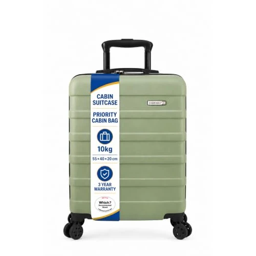 Offerta a tempo: Cabin Max Trolley Bagaglio a Mano 55x40x20, Valigie, Valigia Bagaglio a Mano, Valigia 55x40x20, Leggera, Rigida, con 8 ruote, Serratura a Combinazione, 55 x 40 x 20 cm - 0.00% da 69.95 € a 69.95 €