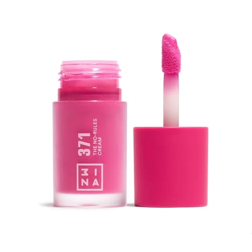 Offerta a tempo: 3INA MAKEUP - The No-Rules Cream 371 - Blush Liquido Fucsia Elettrico - Blush in Crema con Olio di Mandorle - Blush per Occhi Labbra e Guance - Blush dalla Finitura naturale - Vegan - Cruelty Free - 0.00% da 17.89 € a 17.89 €