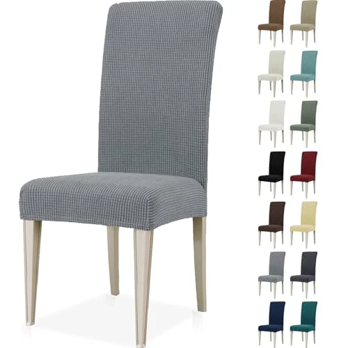 Beperkte aanbieding: Ystyle Stretch Stoelhoezen 4 Stuks, Moderne Elastische Stoelhoes, Universele Eetstoelhoezen Voor Eetkamerstoel, Verwijderbare Wasbare Eetkamerstoelhoezen Voor Thuis Restaurant Hotel, Lichtgrijs van 22.99 EUR naar 19.54 EUR (besparing 15%)