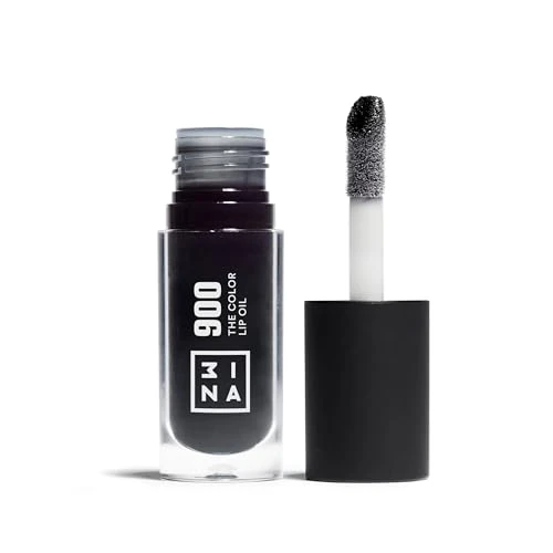 3INA MAKEUP - The Color Lip Oil 900 - Black Lip Gloss with 24h Hydration & Hyaluronic Acid - Lipstick & Lip Balm