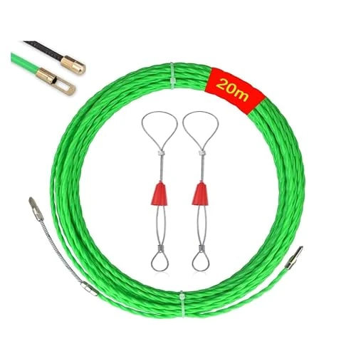 Oferta limitada: EIKEJI Guia Pasacables 20M, Enhebrador de Alambre Electrico Diámetro 4.5 mm, Guia Pasacables Dispositivo con 2 Muelle de Guía, Guia Pasacables Trenzada para la Colocación de Cables de 16.99 € a 16.99 € (ahorro 0.00%)
