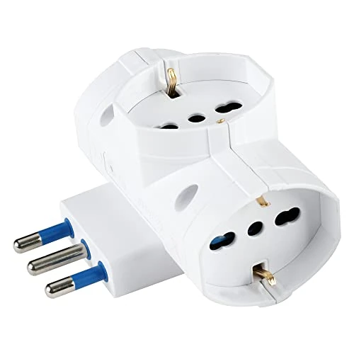 Tijdelijke aanbieding: POLY POOL - PP2349X adapter meervoudige stekkerdoos ruimtebesparend - adapter Italiaanse stekker 16A en drievoudig stopcontact Schuko pluristandaard 10A-16A - meervoudige stekkeradapter wit - van 6.10 € naar 6.10 € (0.00% korting)