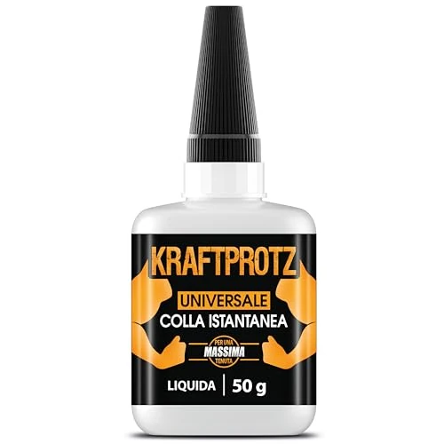 50 g secondelijm extra sterk | Inclusief anti-uitdroogtip | KRAFTPROTZ | Vloeibare superlijm | Universeel te gebruiken voor het lijmen van plastic, kunststof, glas, hout, steen, metaal