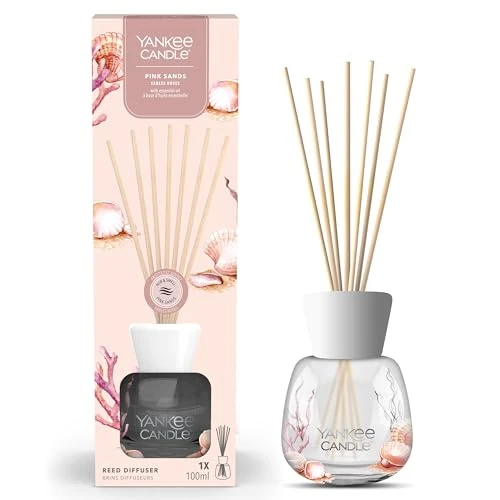 Limitiertes Angebot: Yankee Candle Signature Diffusor mit Rattanstäbchen | Pink Sands | 100ml | bis zu 10 Wochen Duft | Recycelbare Verpackung Frauen von 19.90 EUR auf 15.32 EUR (Spare 23%)