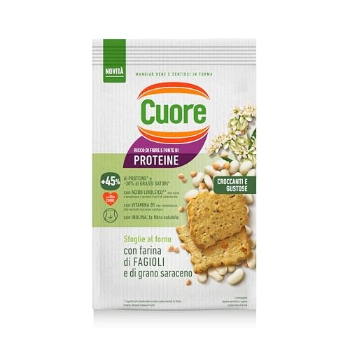 Offerta a tempo: Cuore - Sfoglie Croccanti Fagioli, Cotte al Forno. Confezione da 170 g — 24% da 2,49 € a 1,89 €