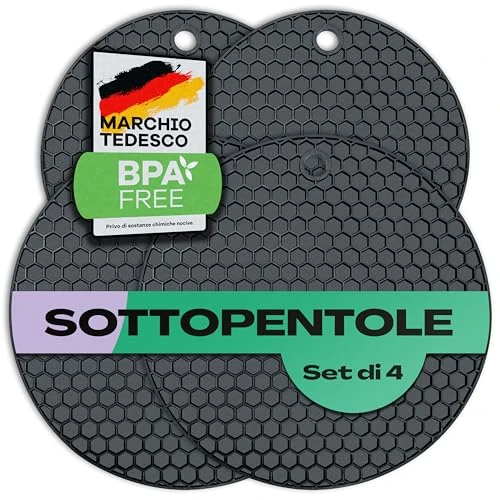 Offerta a tempo: Netrox Sottopentola Silicone Resistenti al Calore, 4 Pezzi - 36% da 18.89 € a 12.17 €