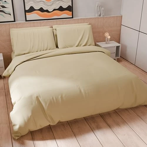 Offre limitée : PETTI Artigiani Italiani - Set Housse de Couette 160x200 cm (1 Taie d'oreiller 50x80 cm Incluse), Parure de Lit Microfibre 1 Personne Douce Taupe de 23.90 € à 23.90 € (0.00% de remise)