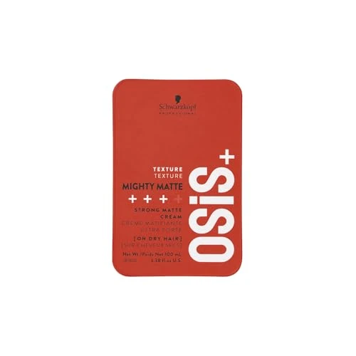 Offre limitée : Schwarzkopf Professional OSiS Mighty Matte Crème Coiffainte Texturisante Finition Mate Remodelable Séparante Fixation Forte 100 ml de 20.99 € à 11.00 € (48% de remise)