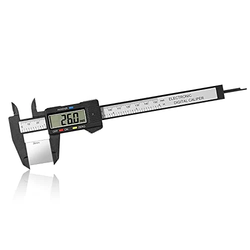 Vinabo Cyfrowa suwmiarka, cyfrowa suwmiarka 150 mm/6", elektroniczne narzędzie pomiarowe z dużym wyświetlaczem LCD, do pomiarów zewnętrznych, wewnętrznych, głębokości i bez