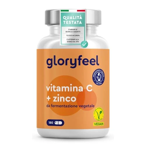 Tijdelijke aanbieding: Vitamine C en zink tabletten - 1.000 mg vitamine C uit calciumlascorbaat + 20 mg zinkcitraat - 180 capsules - beste combinatie voor het immuunsysteem en bescherming tegen stress * - veganistisch van 14.94 EUR naar 12.70 EUR (korting 15%)