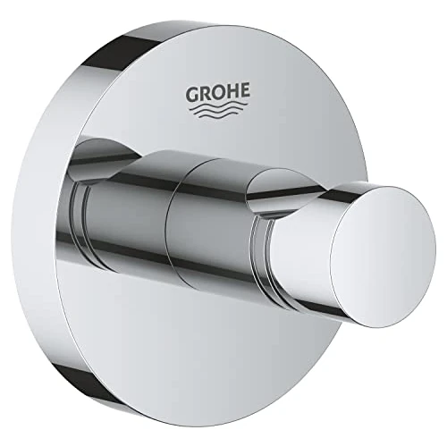 Limited-time offer: GROHE Start QuickFix Robe Hook (Metal, Concealed Fastening, Including Screws and Dowels, Extra Easy to Fit QuickGlue), Size 45 mm, Chrome, 41173000 from 15.00 £ to 13.65 £ (save 9%)