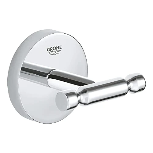 Limited offer: GROHE Start Cosmopolitan QuickFix Robe Hook (Metal, Concealed Fastening, Including Screws and Dowels, Extra Easy to Fit QuickGlue), Size 55 mm, Chrome, 41168000 from 20.72 EUR to 17.15 EUR (save 17%)