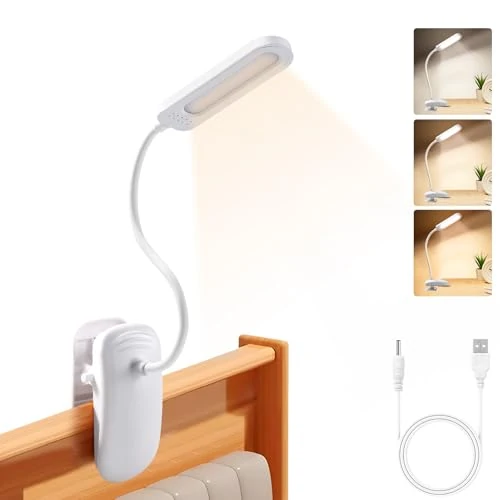 Tijdelijke aanbieding: Diboniur Bureaulamp, klem, oplaadbaar, led-leeslamp, 360 graden, flexibel, clip voor kinderen, 3 kleuren en intensiteit, instelbaar voor studie en werk, helderheid, oogbescherming van 19.03 € naar 19.03 € (0.00% korting)