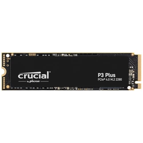 Crucial P3 Plus 2TB PCIe Gen4 NVMe M.2 Interne SSD, Tot 5.000 MB/s, Compatibel met Laptop en Desktop, Solid State Drive - CT2000P3PSSD801