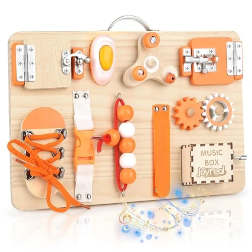 Offre limitee: Joyreal Busy Board Montessori - Parcours Motricité Bébé Planche Montessori Jeux Educatif Tableau Activités Jouet Enfant pour Garcon Fille de 27.96 EUR a 25.23 EUR (economie 10%)