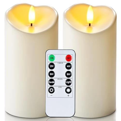 Offerta a tempo: Homemory 15,2 x 7,6 cm candele impermeabili senza fiamma per esterni, candele a LED, candele alimentate a batteria con telecomando e timer, candele elettriche in plastica artificiale - 0.00% da 20.70 € a 20.70 €