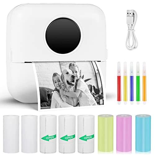Oferta limitada: GuKKK Mini Impresora para Movil, Impresora Fotográfica, Portátil Impresora Termica, BT Inalámbrico Impresora Térmica con 8 Rollos de Pape, para Movil Impresora Fotos, para Lista Fotos Nota de 18.87 € a 18.87 € (ahorro 0.00%)