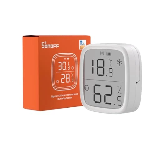 Offre limitée : SONOFF SNZB-02D Mini Capteur ZigBee de Température et d'humidité Intelligent, Thermomètre Hygrometre Intérieur, écran LCD, Actualisation 5S, Compatible avec Alexa/Google Home/Home Assistant de 13.60 EUR à 12.92 EUR (remise 5%)