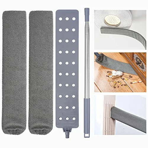Oferta limitada: Gigmeta Plumero telescópico, cepillo de polvo de noche con mango de acero inoxidable, cepillo de polvo flexible lavable para limpiar sofá cama, coches, esquinas y muebles de 11.49 € a 11.49 € (ahorro 0.00%)